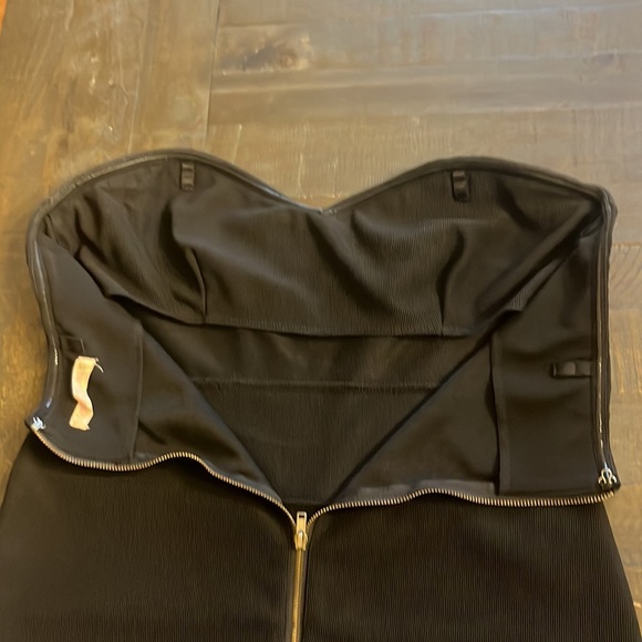 Black Bodycon Mini Dress - Little Black Dress - Zipper Back - Size L - Picture 7 of 7